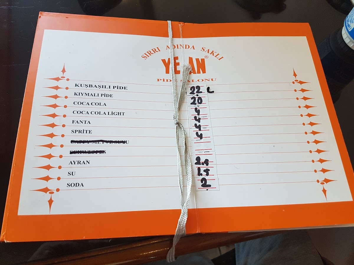 Menu Ye-An Pide-3