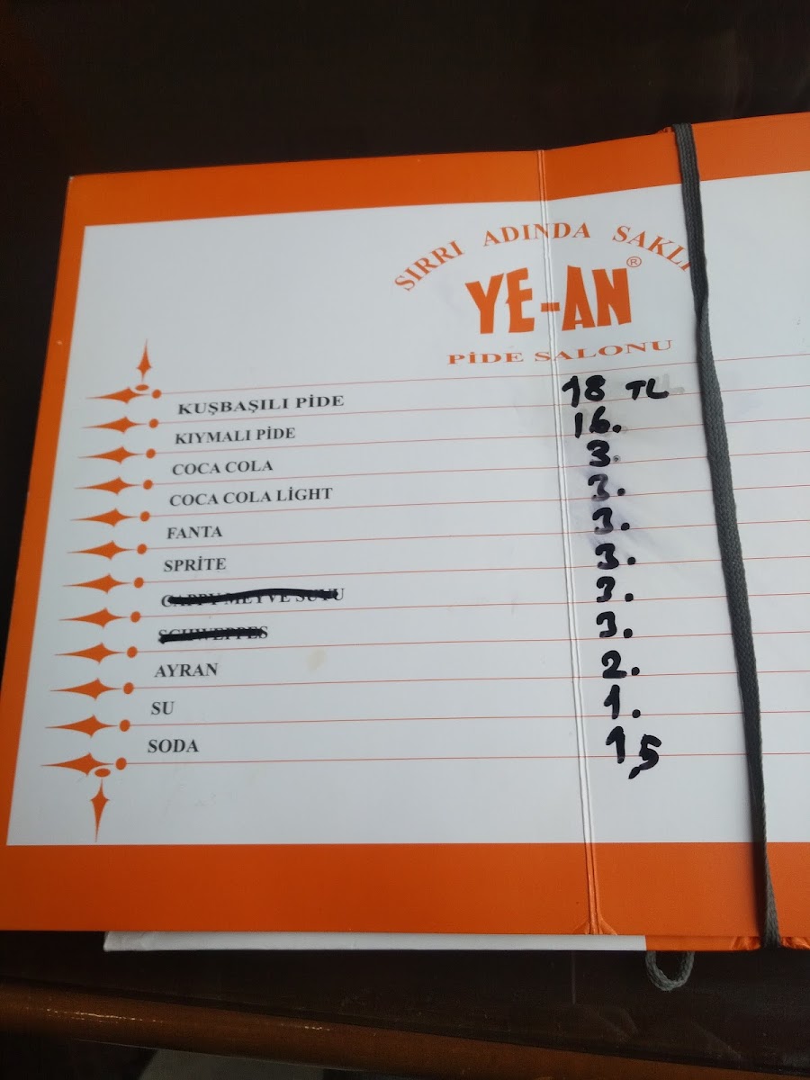 Menu Ye-An Pide-4