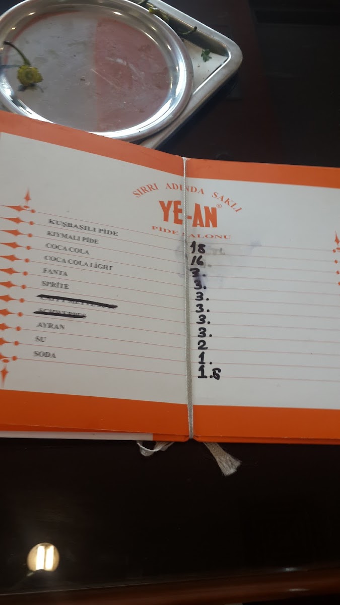 Menu Ye-An Pide-5