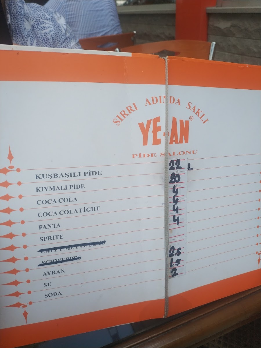 Menu Ye-An Pide-6